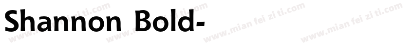 Shannon Bold字体转换